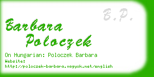 barbara poloczek business card